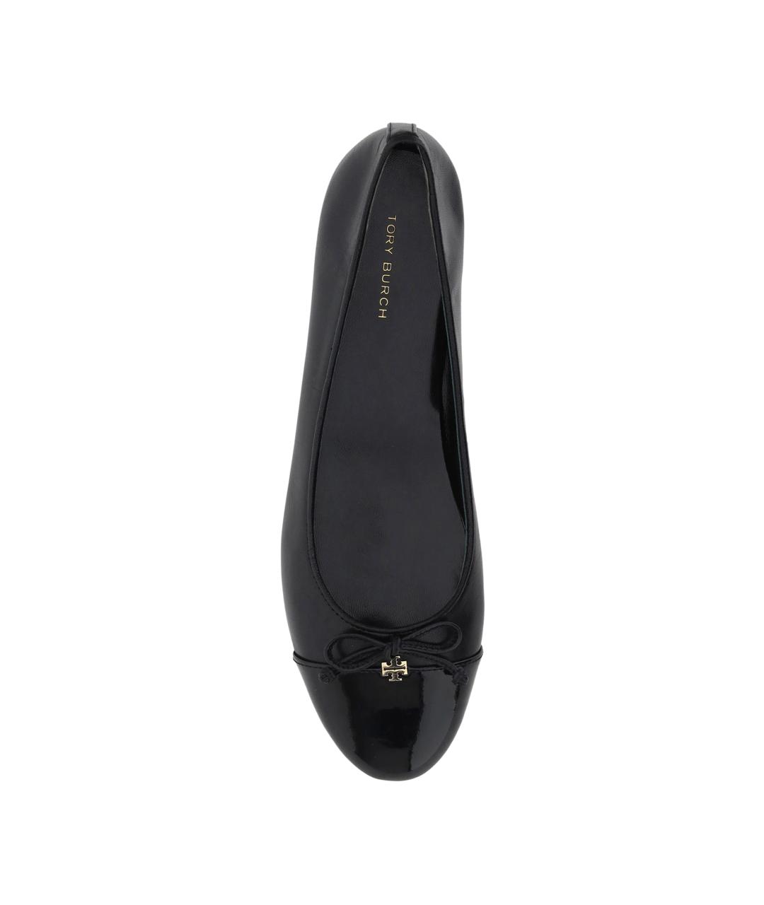 TORY BURCH Черные кожаные балетки, фото 4