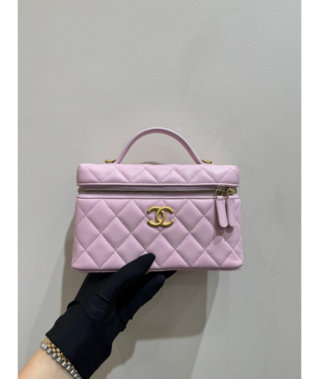 CHANEL Розовая кожаная сумка через плечо, фото 2