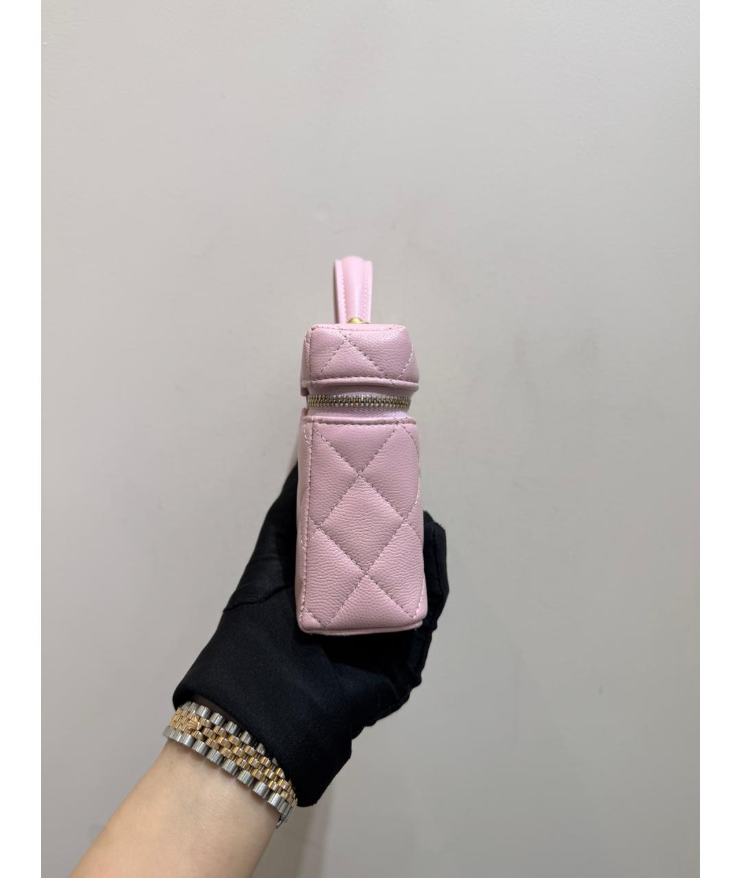 CHANEL Розовая кожаная сумка через плечо, фото 3