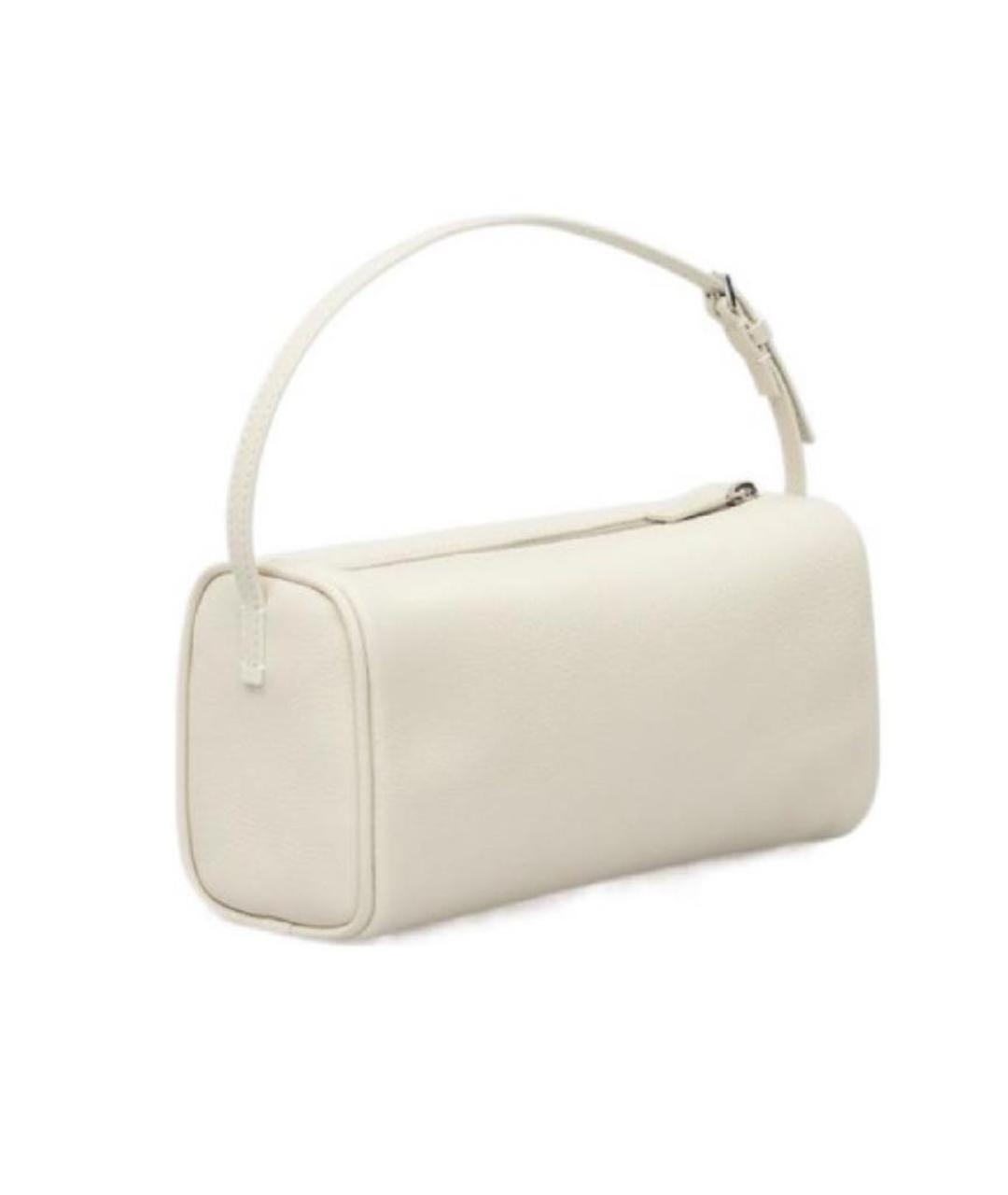 THE ROW Белая кожаная сумка с короткими ручками, фото 9