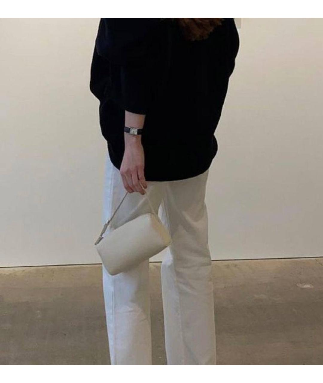 THE ROW Белая кожаная сумка с короткими ручками, фото 4