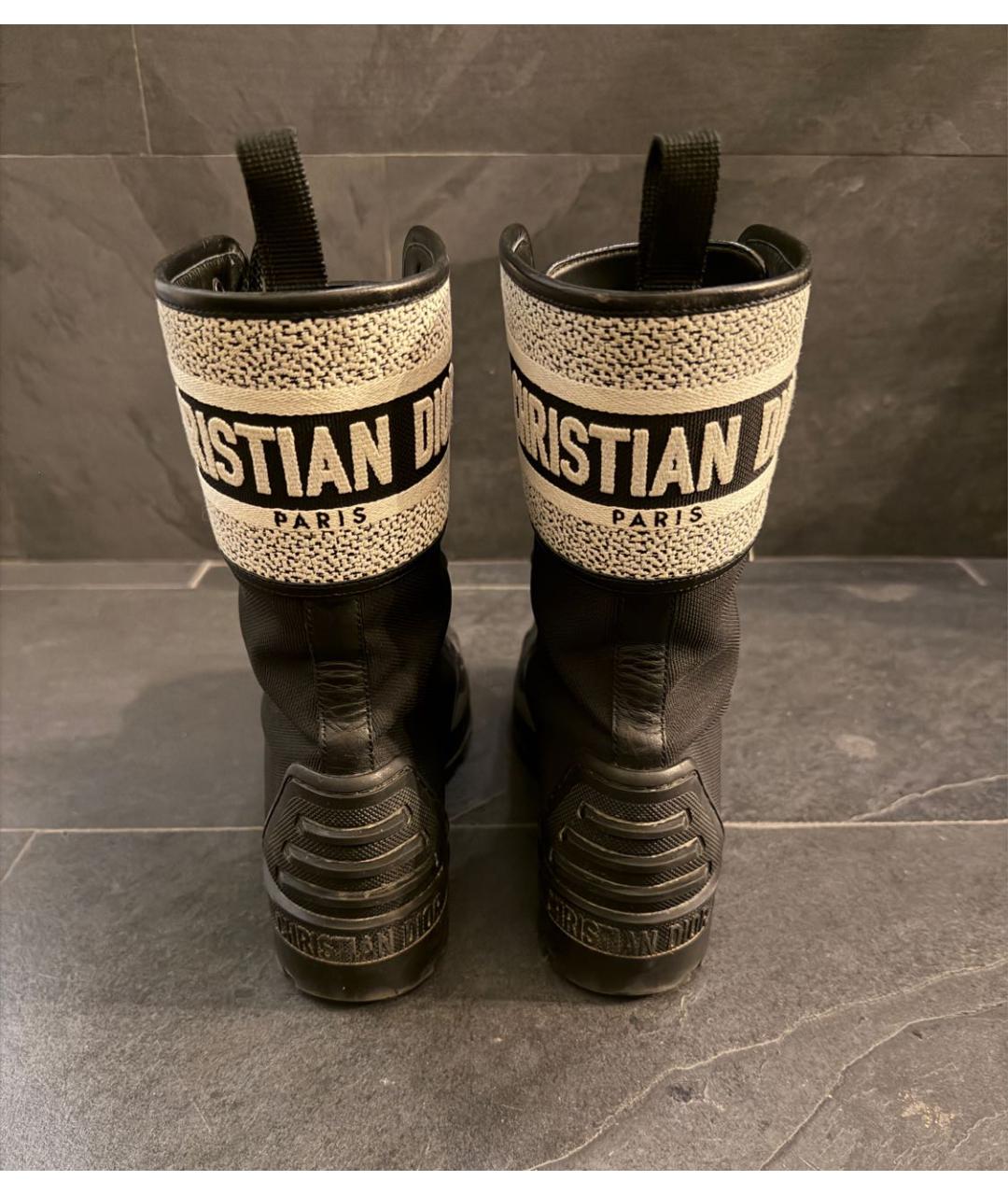 CHRISTIAN DIOR Черные резиновые ботинки, фото 4