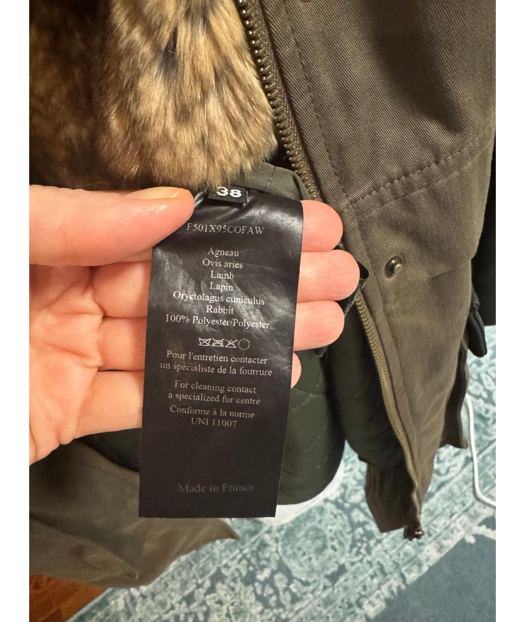 ARMY YVES SALOMON Хаки хлопковая парка, фото 9