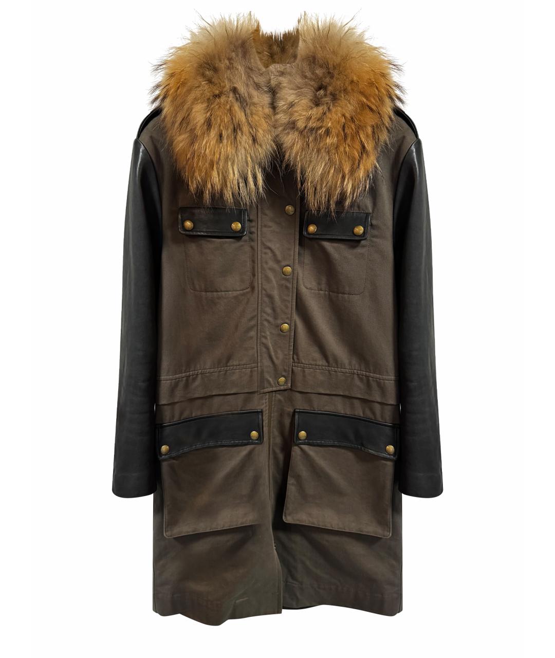 ARMY YVES SALOMON Хаки хлопковая парка, фото 1