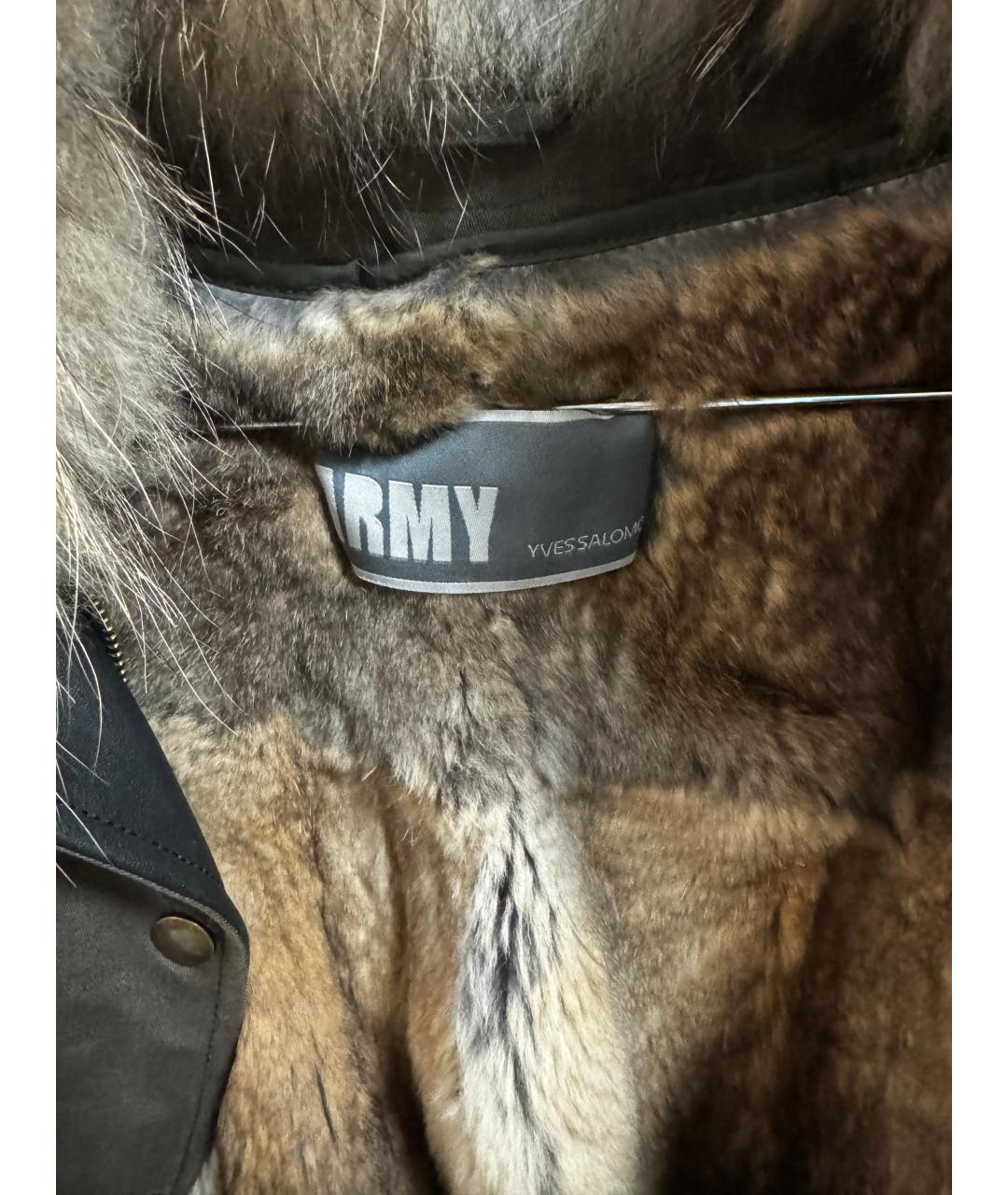 ARMY YVES SALOMON Хаки хлопковая парка, фото 3