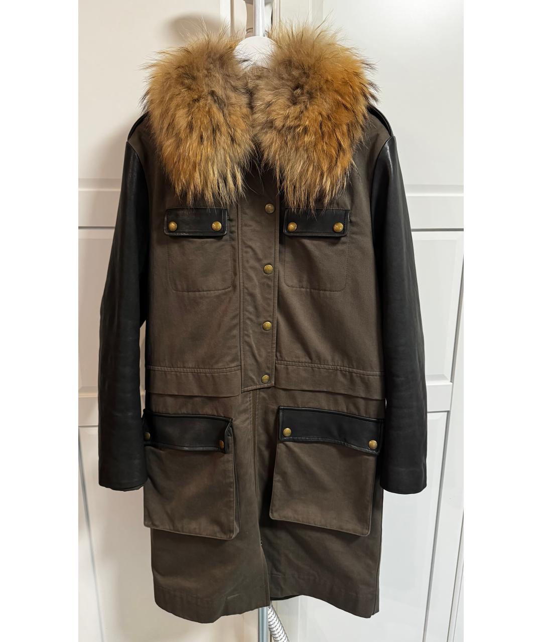 ARMY YVES SALOMON Хаки хлопковая парка, фото 10