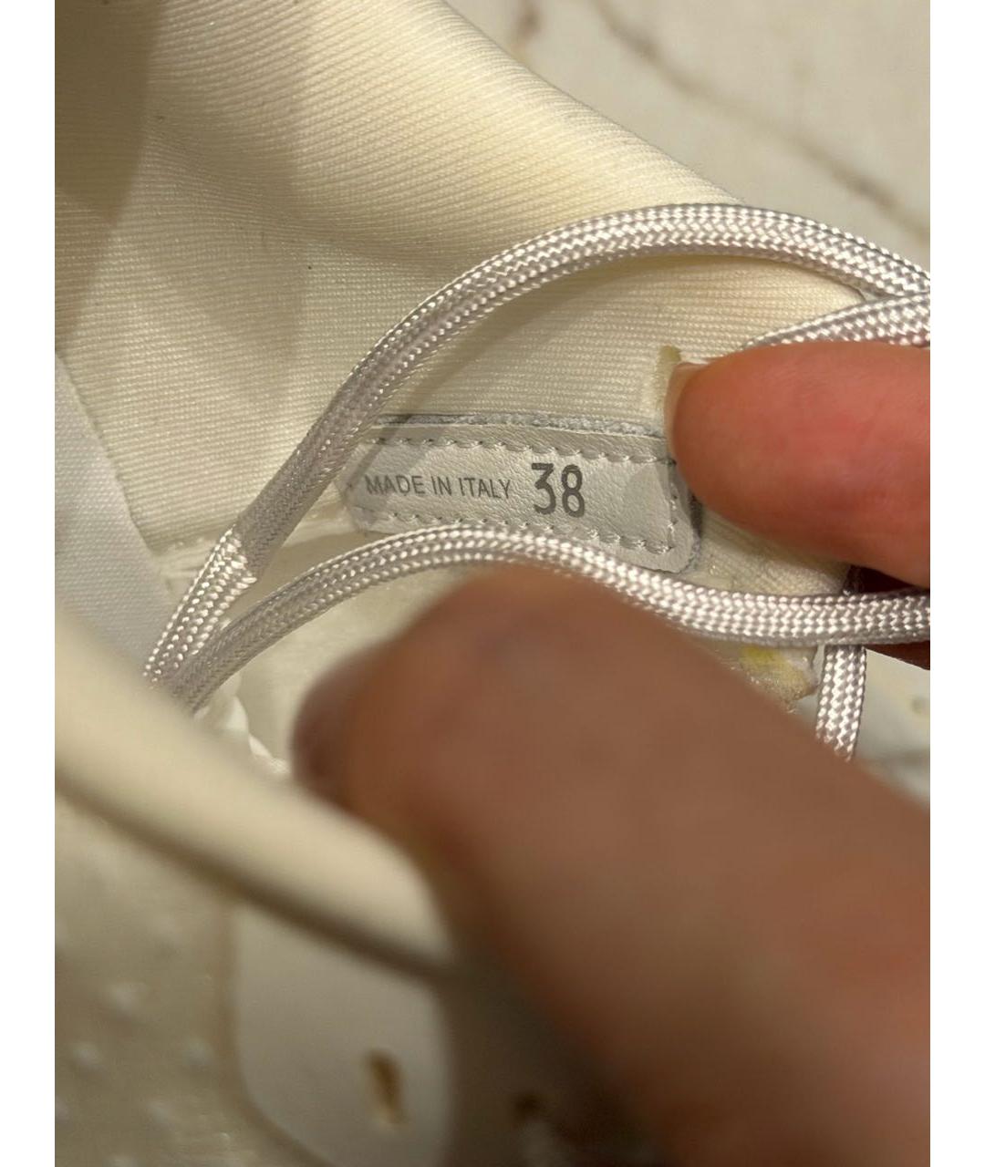 MIU MIU Белые текстильные кроссовки, фото 7