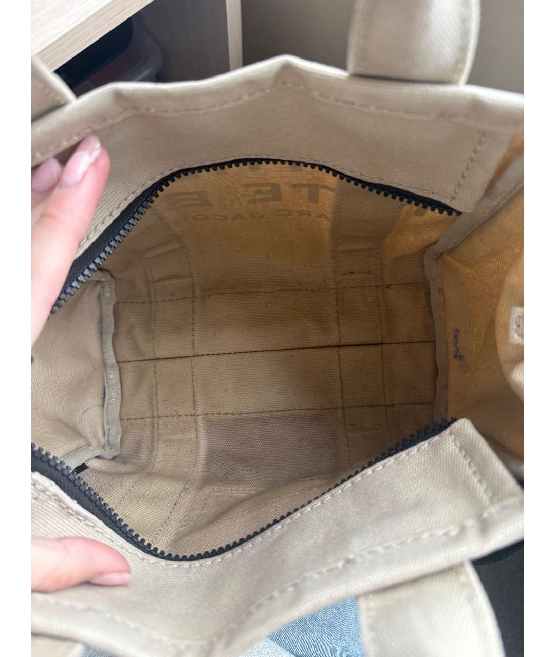 MARC JACOBS Бежевая тканевая сумка тоут, фото 3