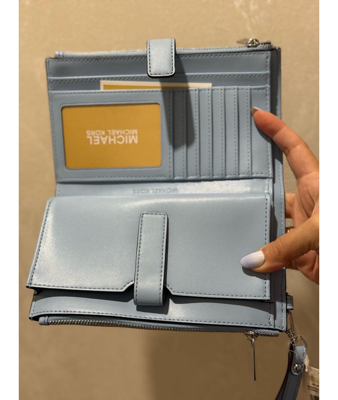 MICHAEL MICHAEL KORS Голубой кошелек, фото 4