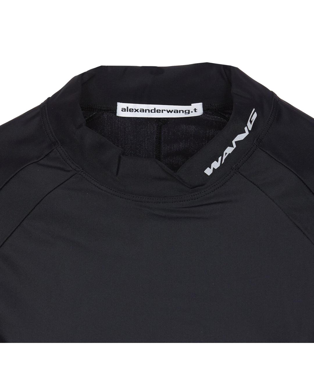 ALEXANDER WANG Черная полиамидовая футболка, фото 3