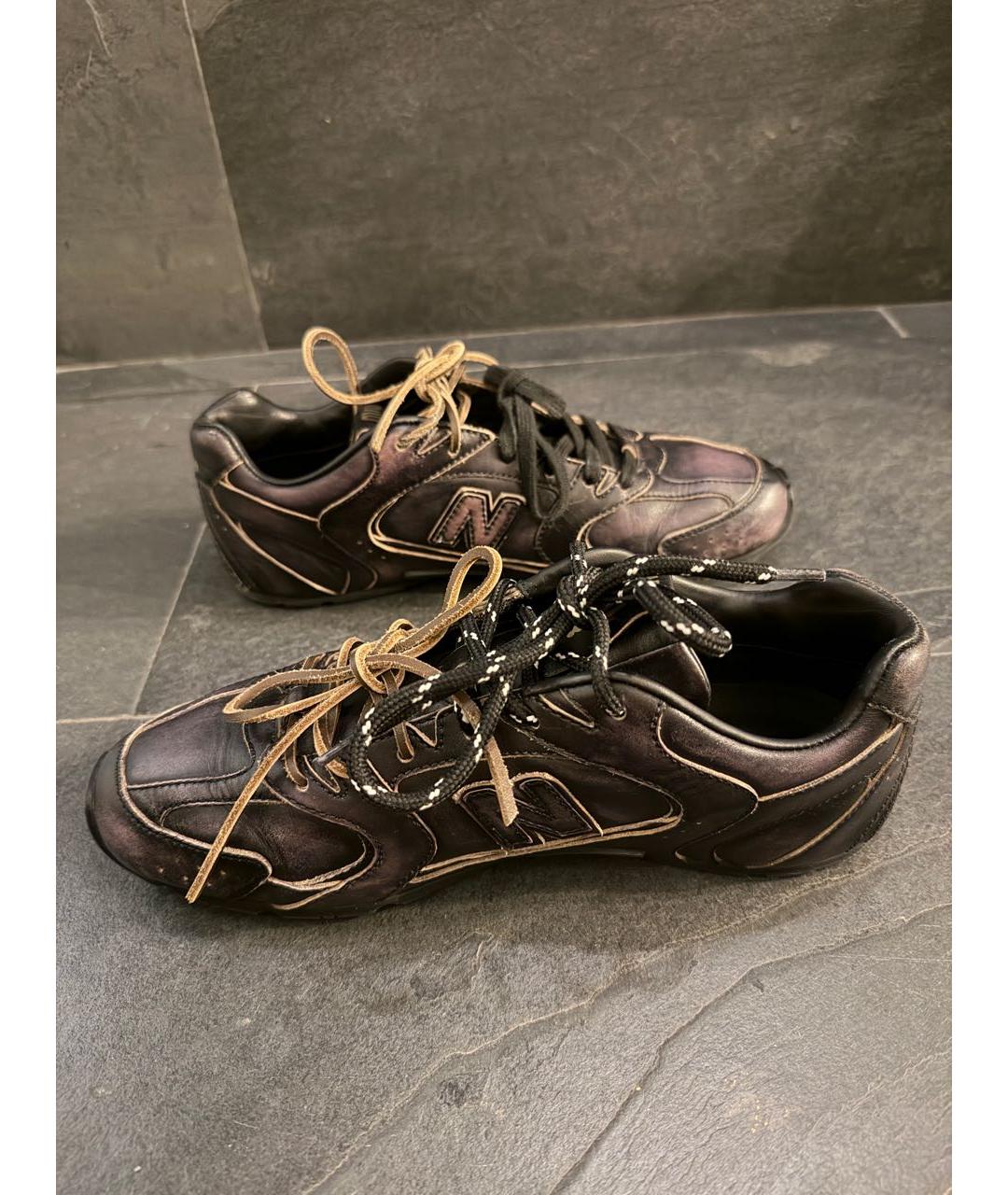 MIU MIU Черные кожаные кроссовки, фото 5