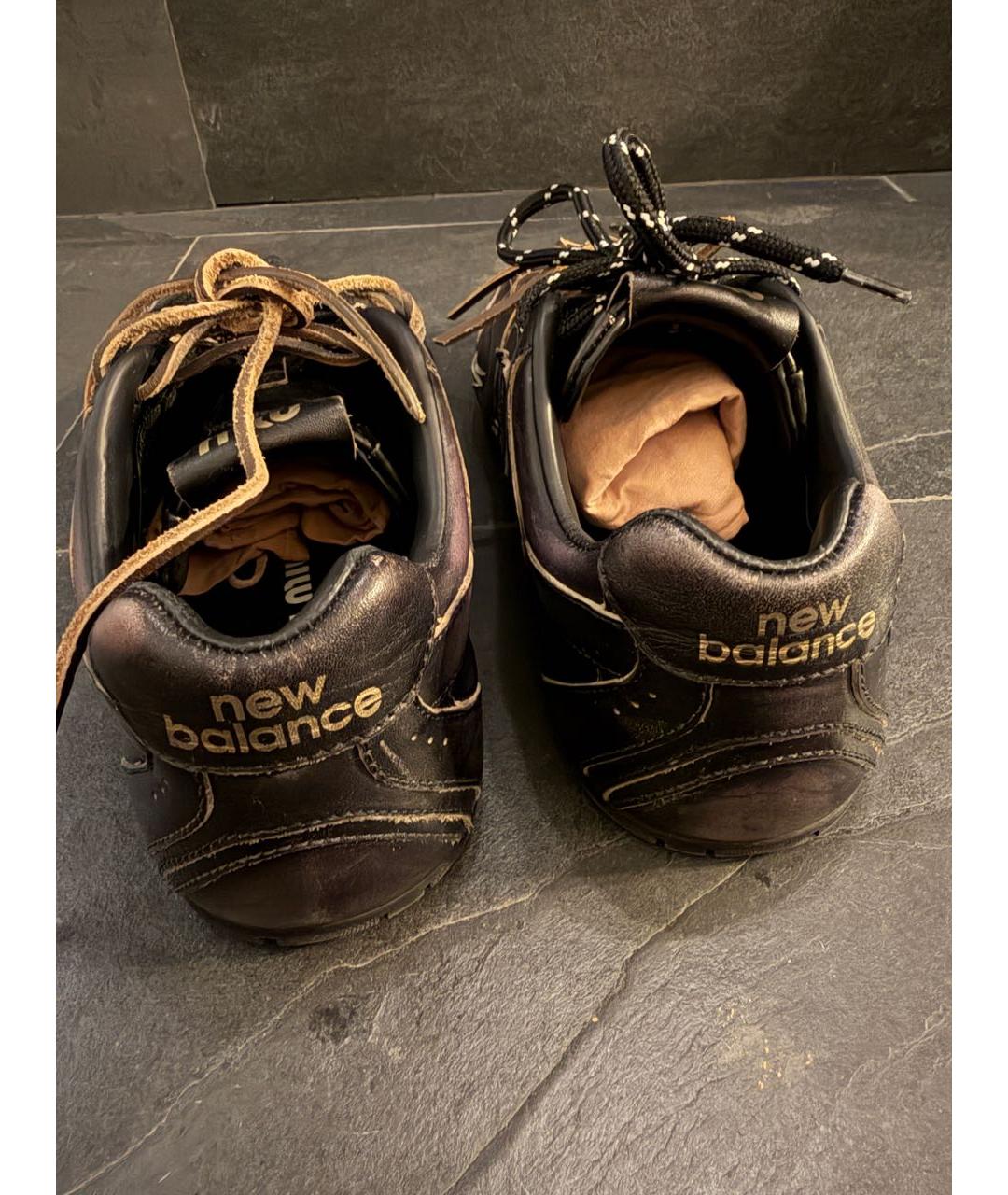 MIU MIU Черные кожаные кроссовки, фото 4