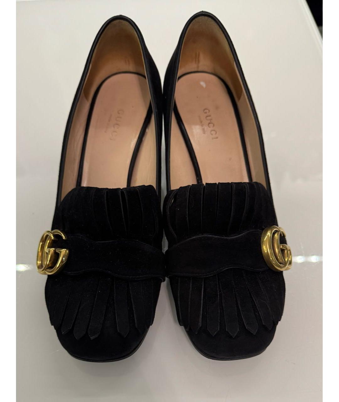 GUCCI Черные замшевые туфли, фото 2