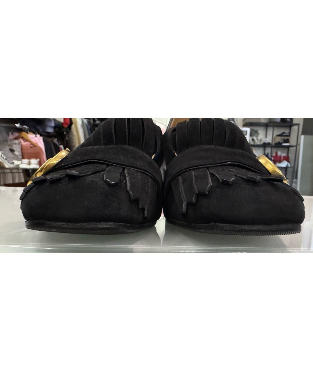 GUCCI Черные замшевые туфли, фото 4