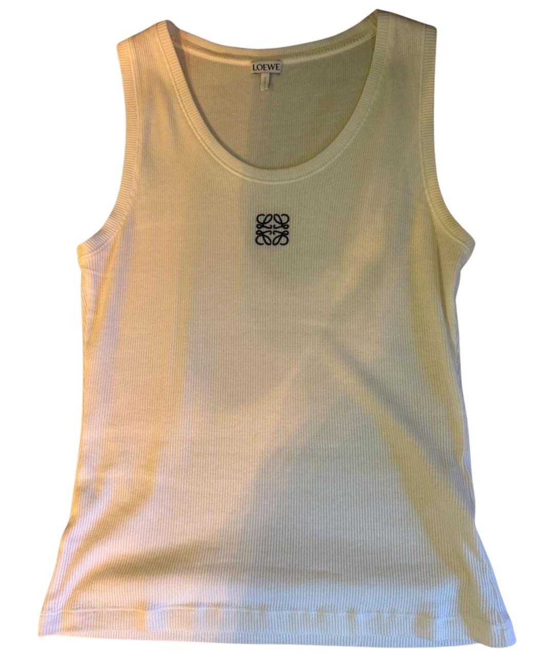 LOEWE Белая хлопковая майка, фото 1