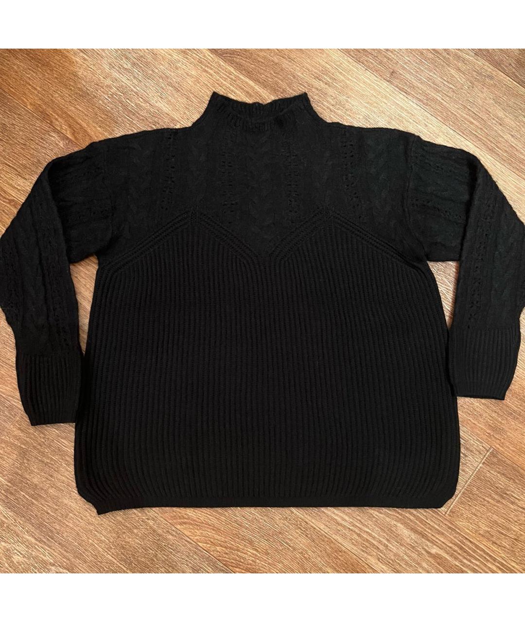 PANICALE Черный шерстяной джемпер / свитер, фото 9
