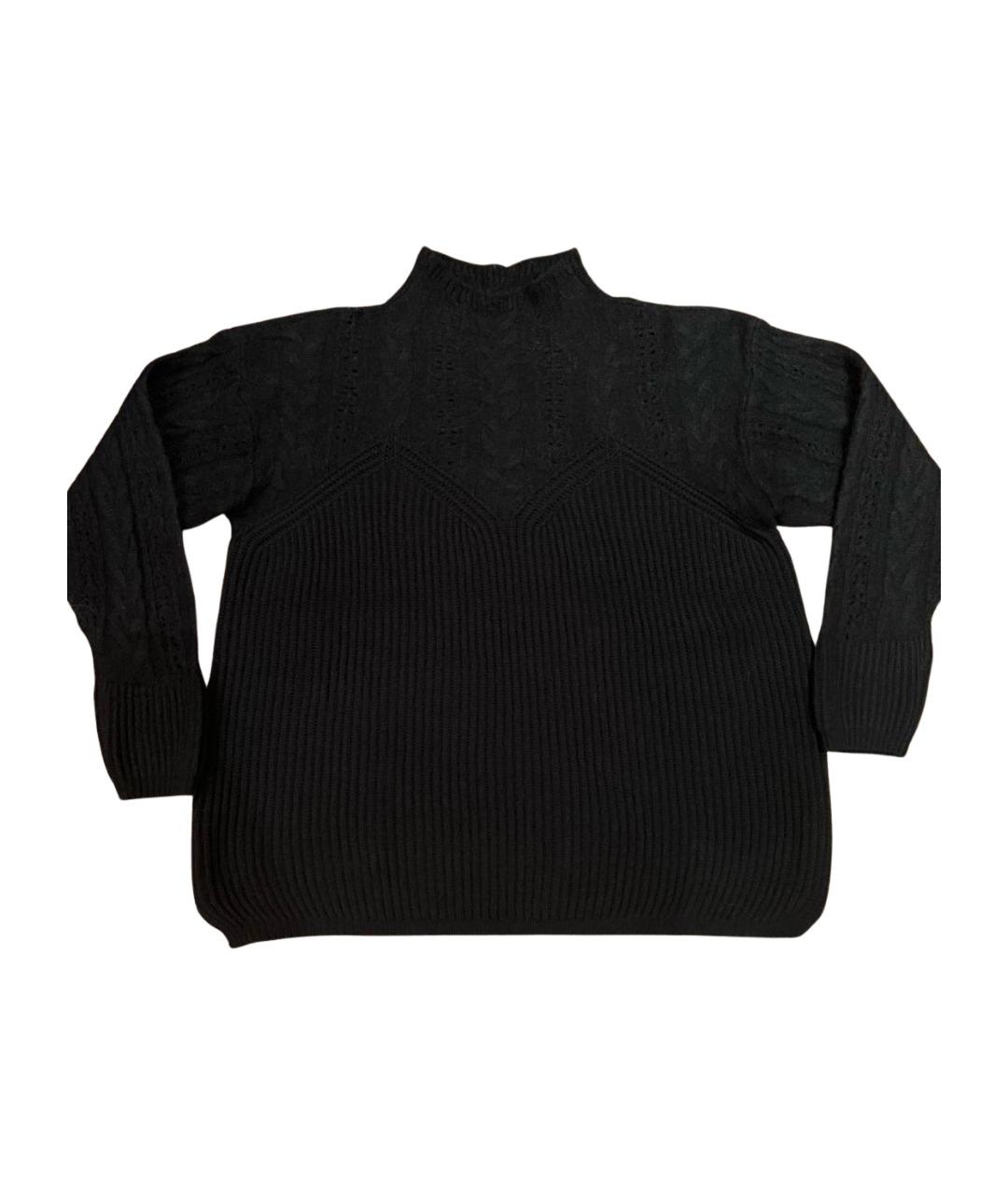 PANICALE Черный шерстяной джемпер / свитер, фото 1