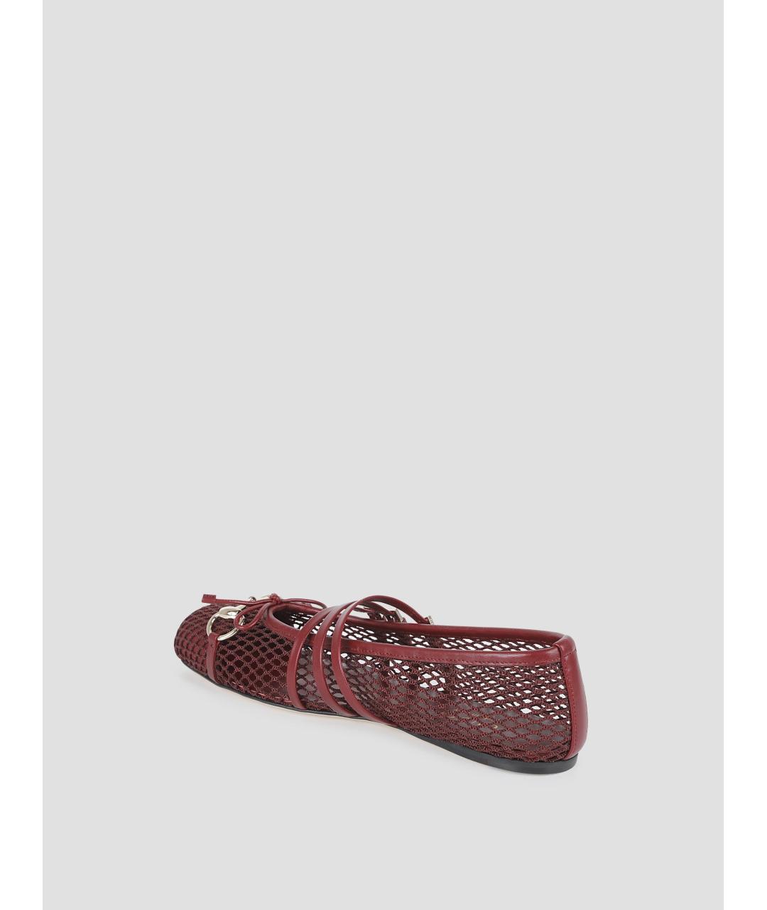 GUCCI Бордовые балетки, фото 2