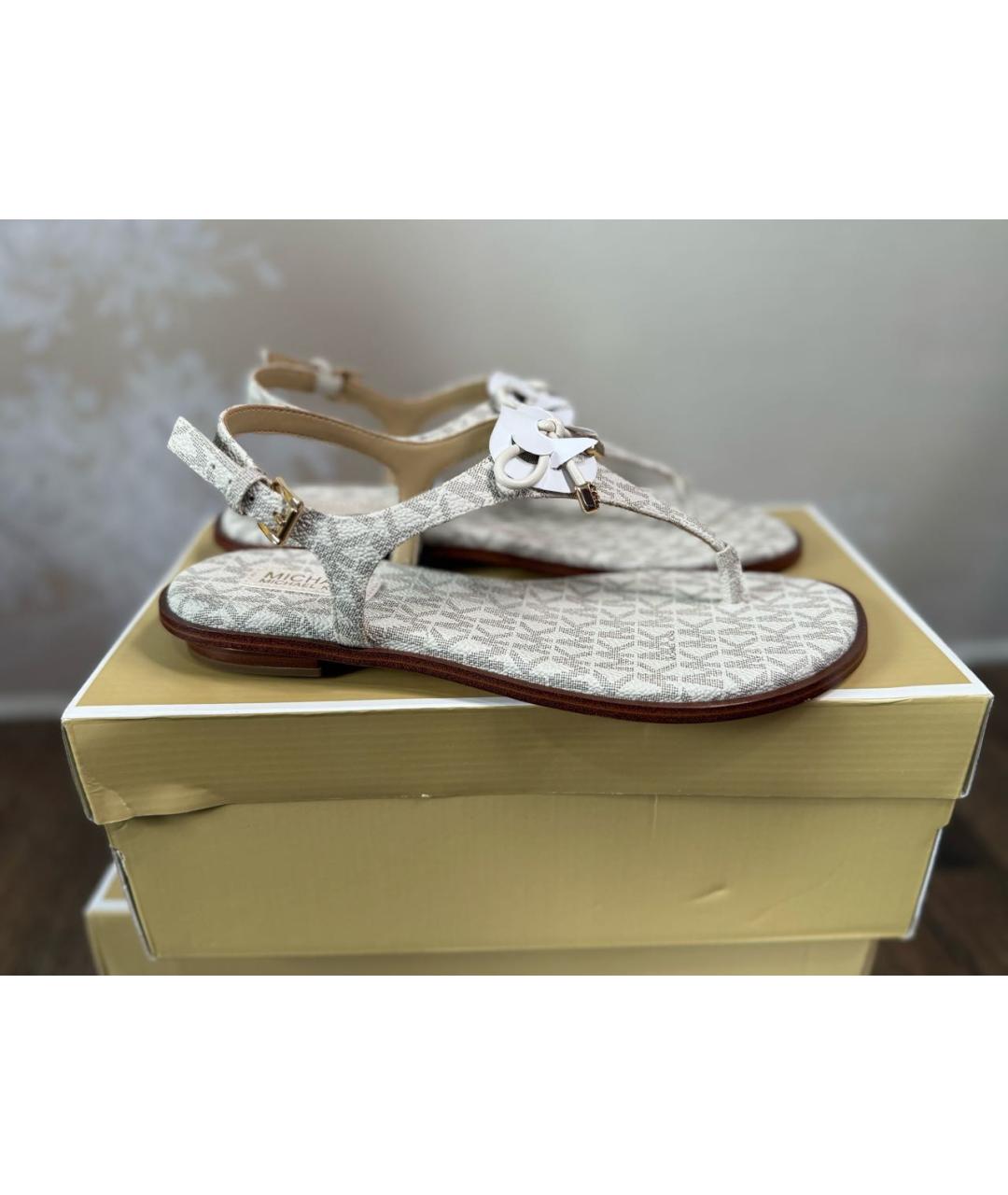 MICHAEL MICHAEL KORS Бежевые сандалии, фото 6