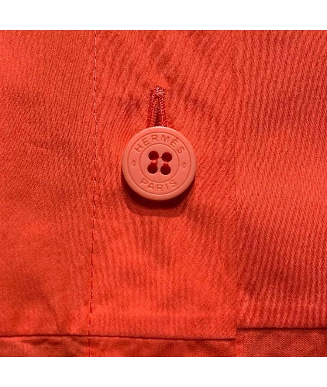 HERMES Коралловый хлопковый костюм с брюками, фото 4