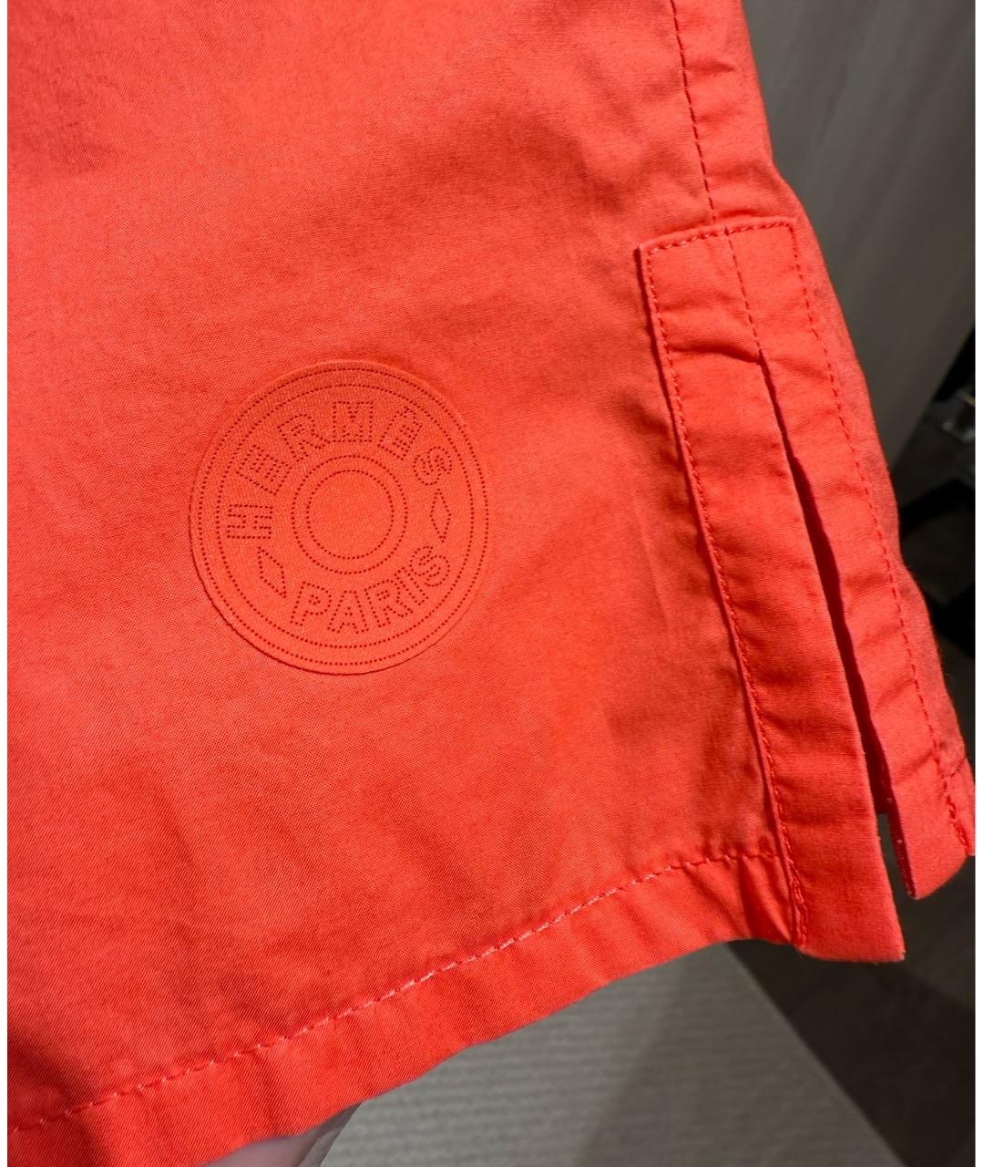 HERMES Коралловый хлопковый костюм с брюками, фото 3