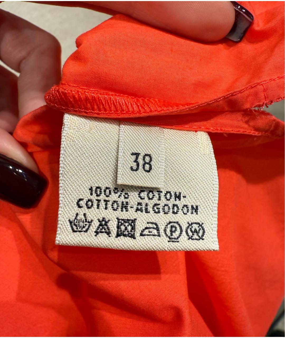 HERMES Коралловый хлопковый костюм с брюками, фото 8