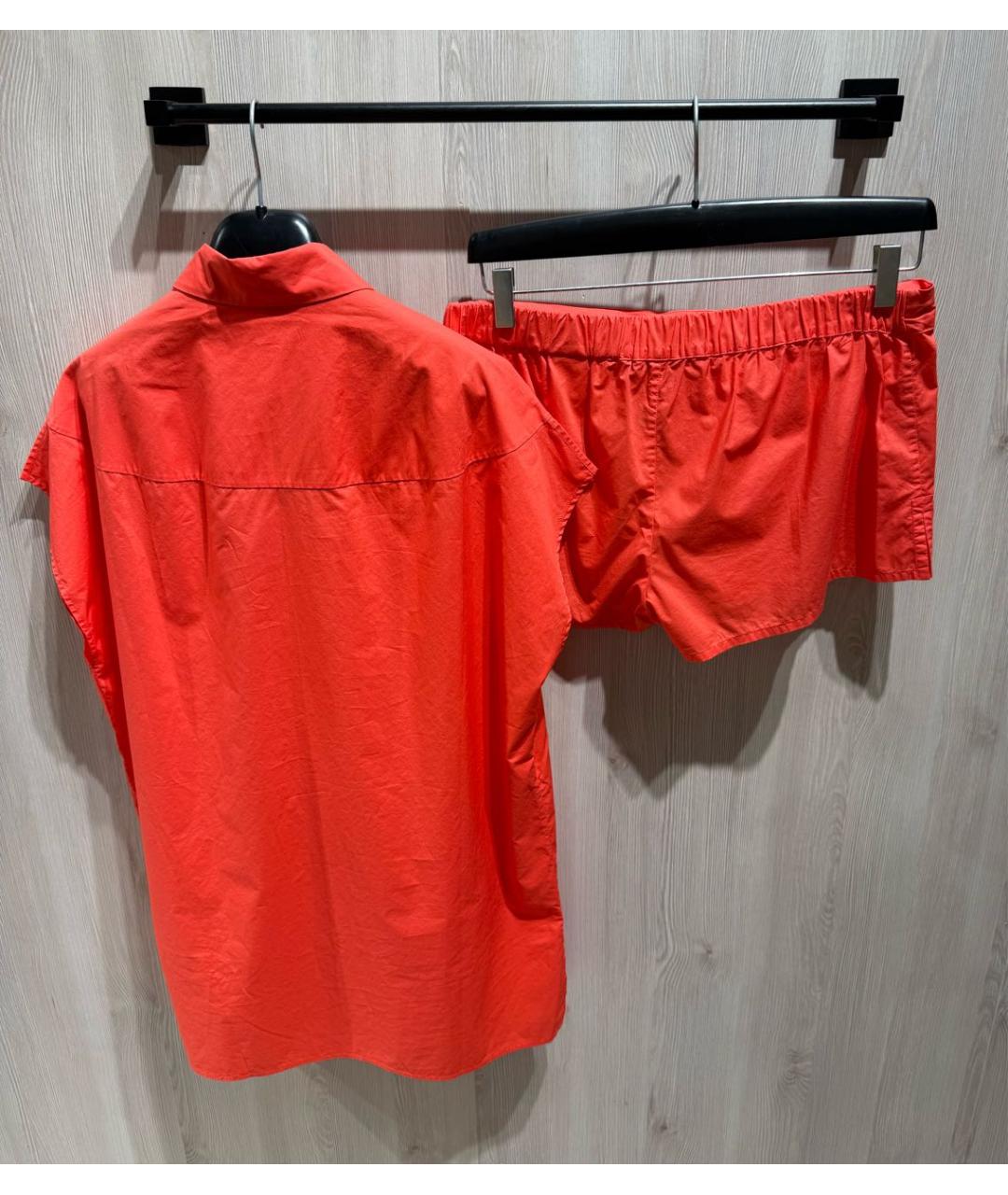 HERMES Коралловый хлопковый костюм с брюками, фото 5