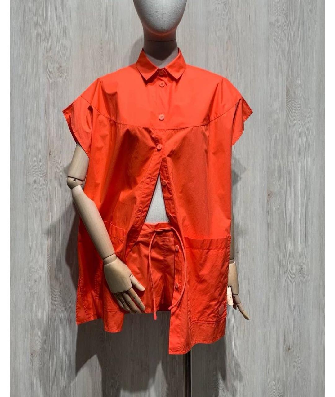 HERMES Коралловый хлопковый костюм с брюками, фото 9