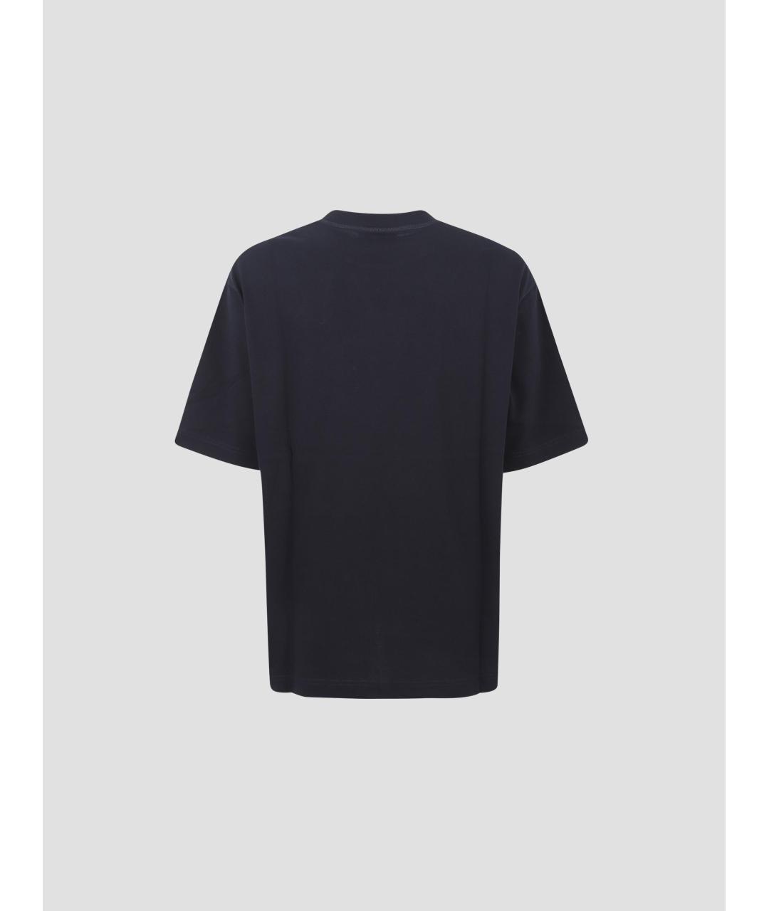 GUCCI Темно-синяя вискозная футболка, фото 2