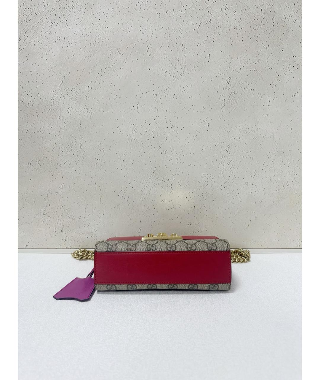 GUCCI Красная кожаная сумка через плечо, фото 5