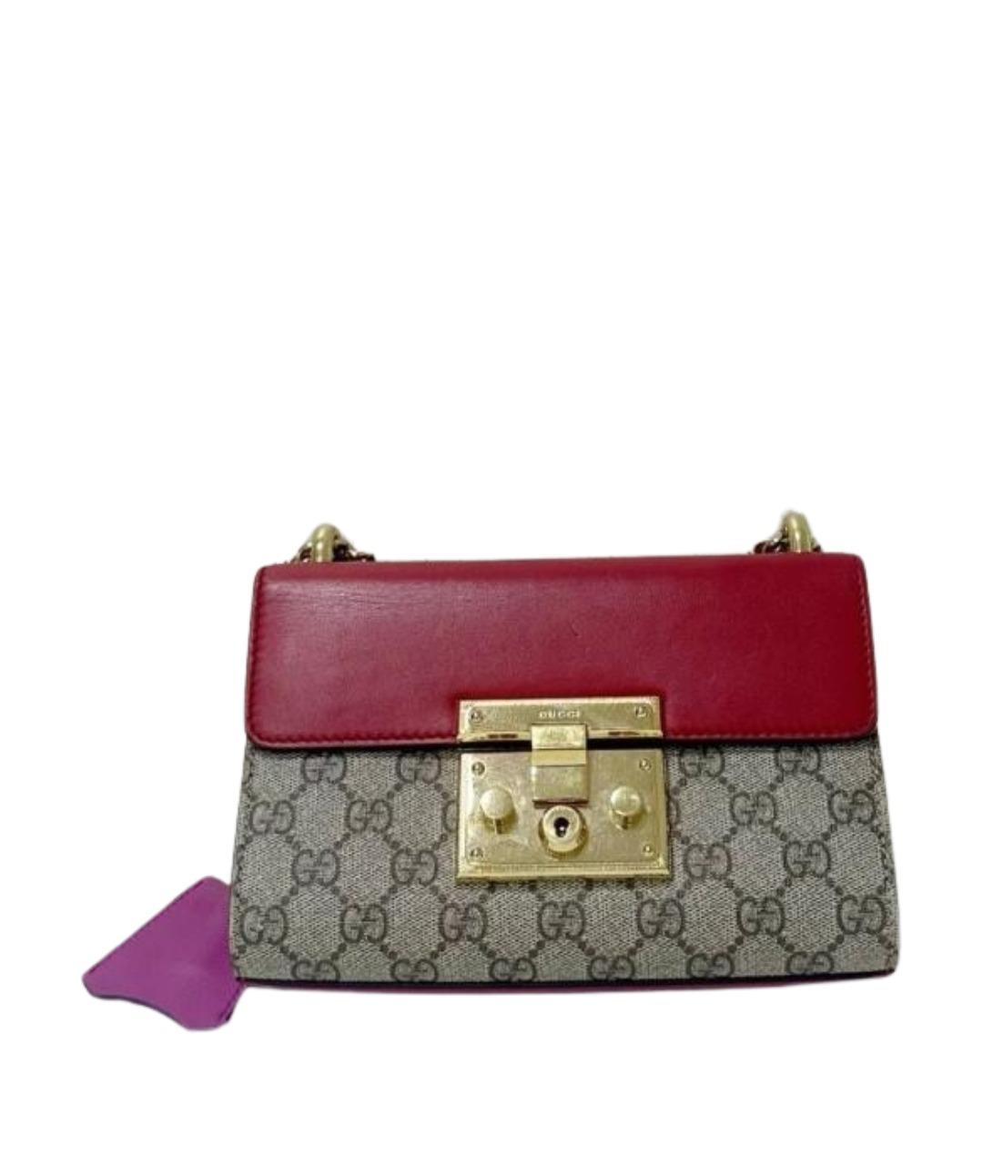 GUCCI Красная кожаная сумка через плечо, фото 1