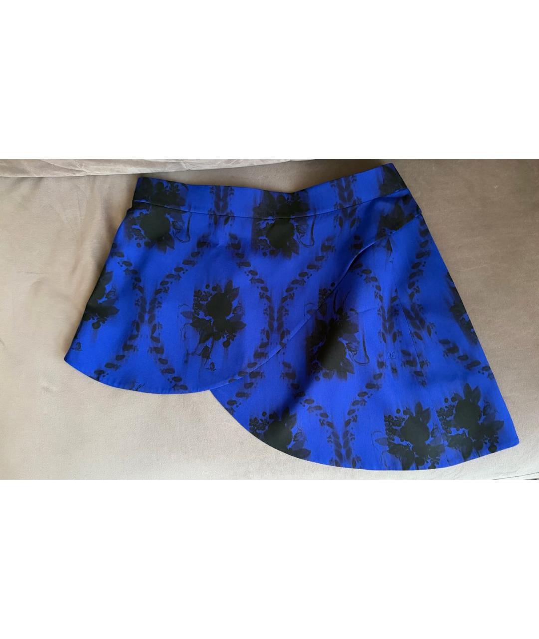 ULYANA SERGEENKO Синее шелковое коктейльное платье, фото 6