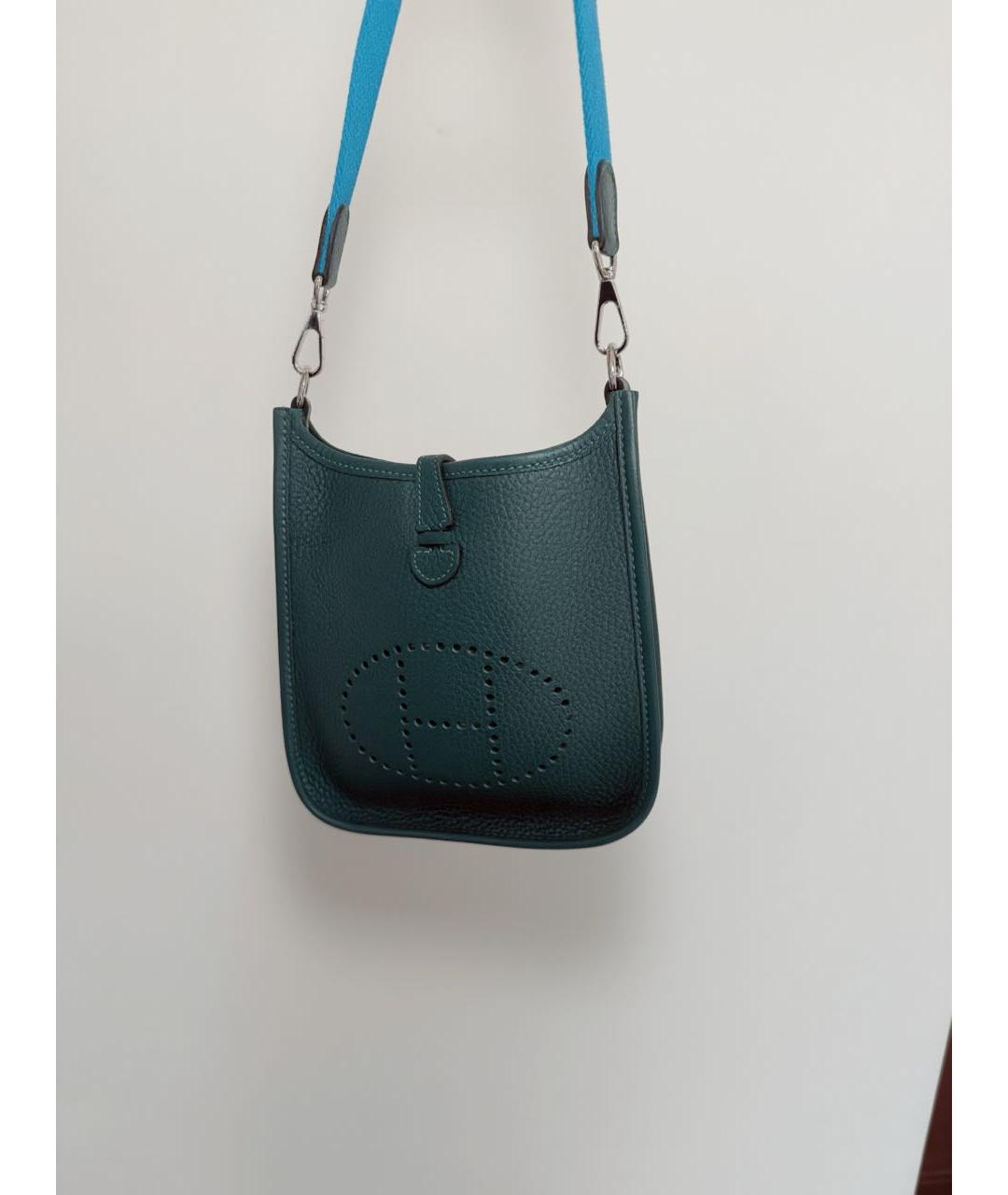 HERMES Зеленая кожаная сумка через плечо, фото 3