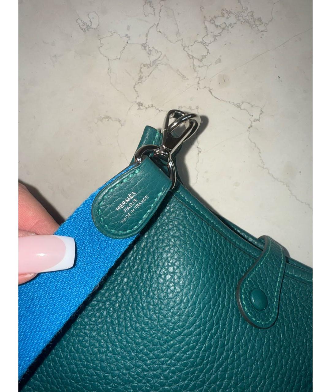 HERMES Зеленая кожаная сумка через плечо, фото 2