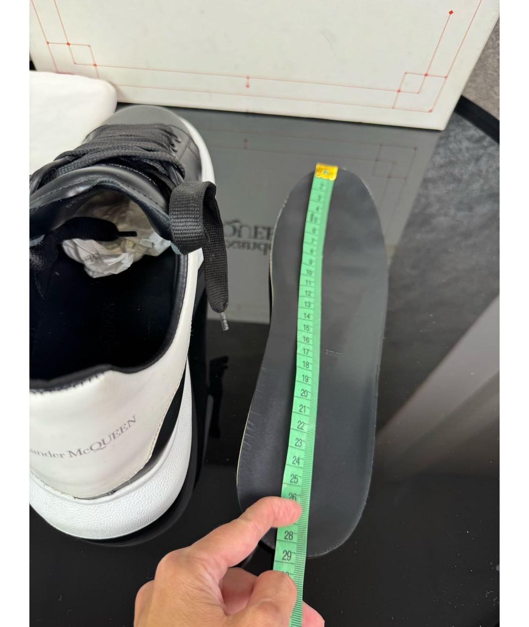 ALEXANDER MCQUEEN Черные кожаные низкие кроссовки / кеды, фото 7