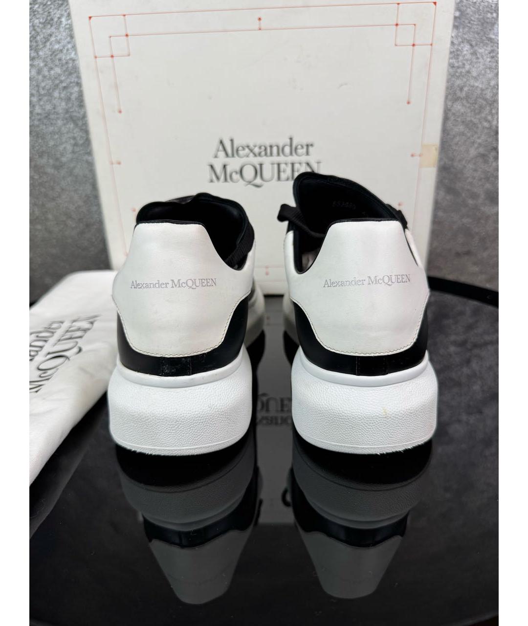 ALEXANDER MCQUEEN Черные кожаные низкие кроссовки / кеды, фото 4