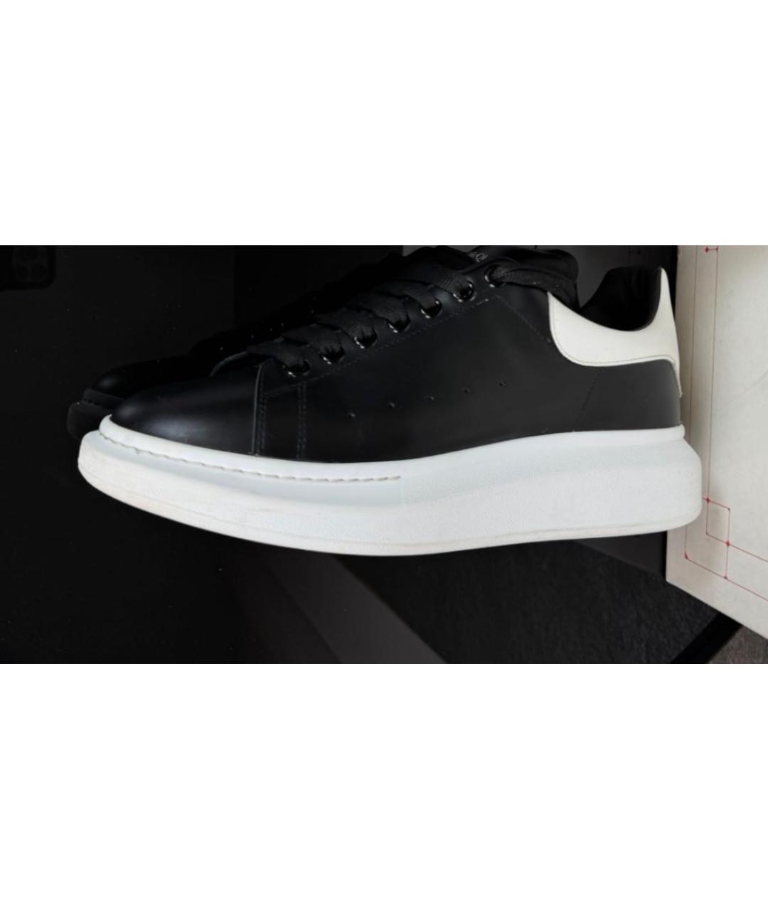 ALEXANDER MCQUEEN Черные кожаные низкие кроссовки / кеды, фото 9