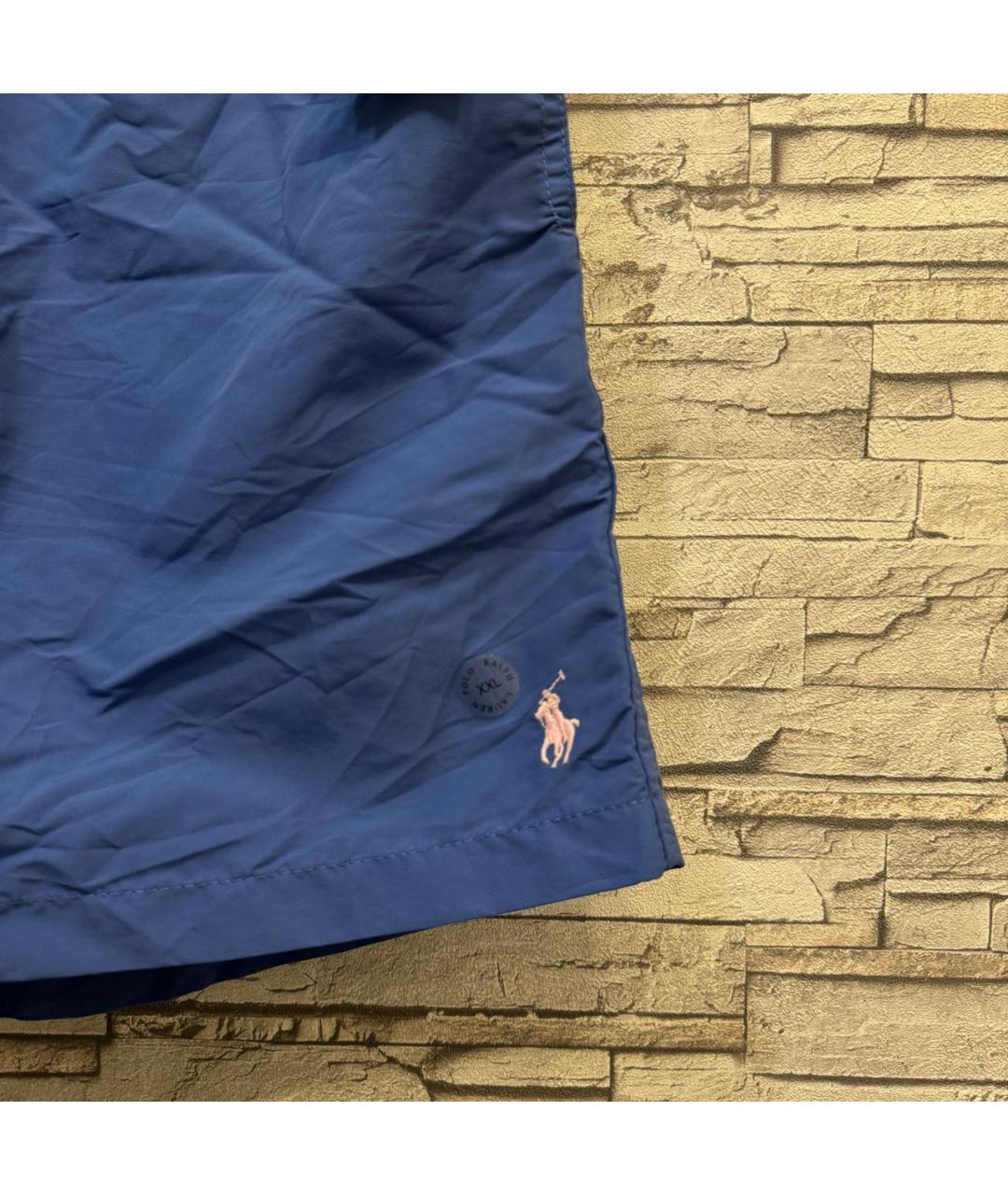 POLO RALPH LAUREN Голубые полиэстеровые шорты, фото 4