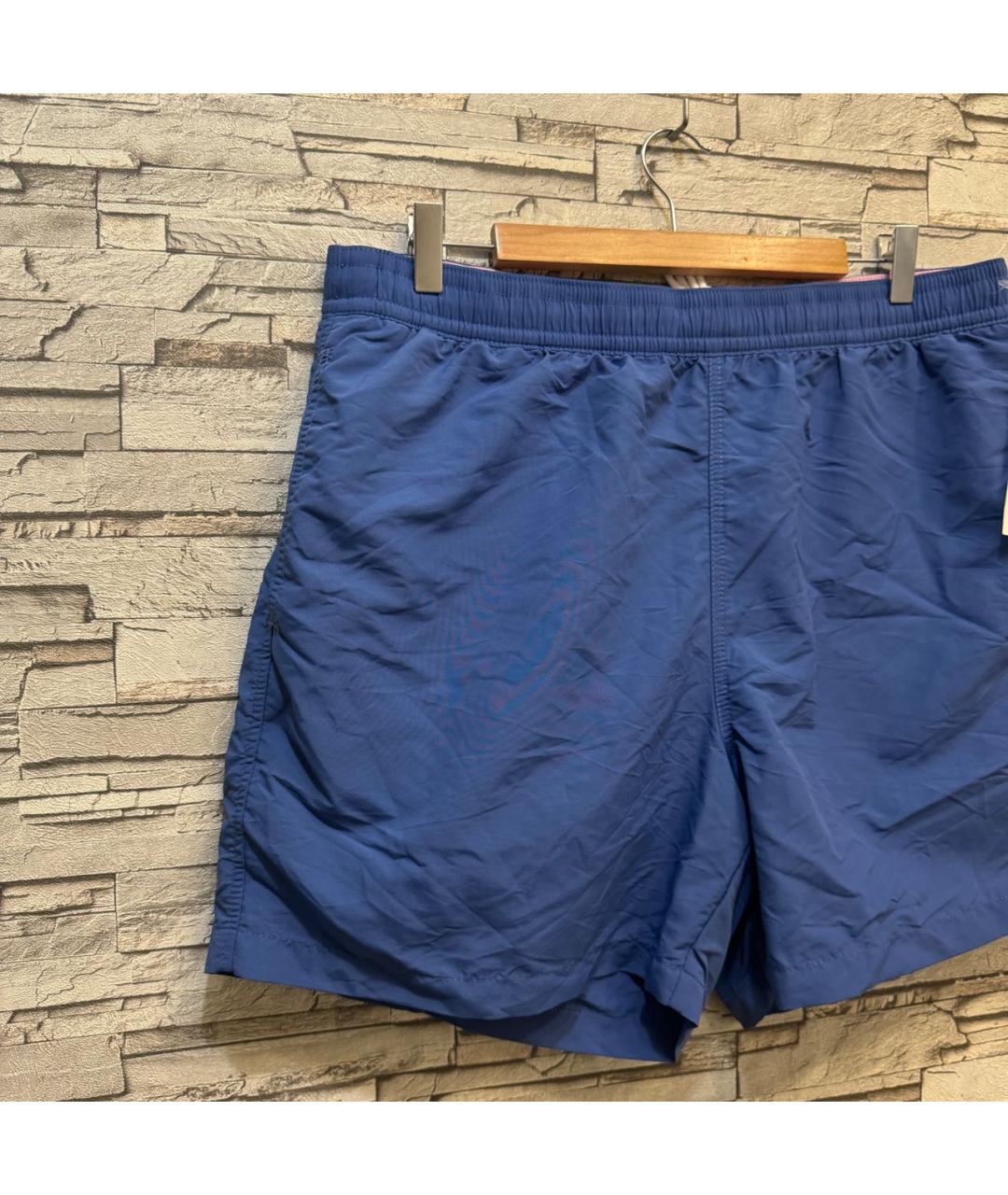 POLO RALPH LAUREN Голубые полиэстеровые шорты, фото 7