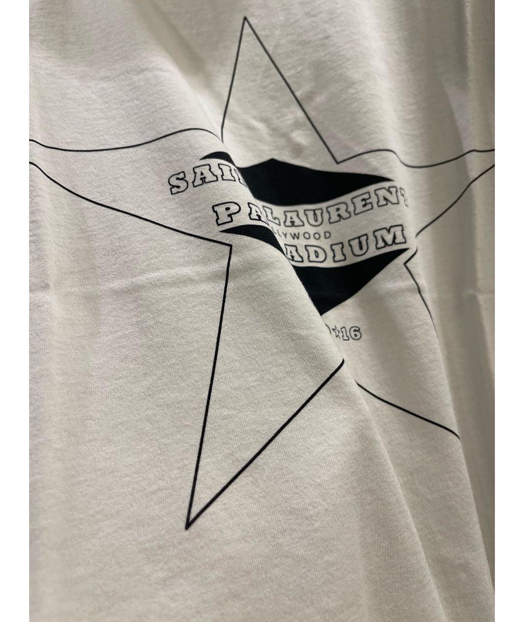 SAINT LAURENT Серая хлопковая футболка, фото 3