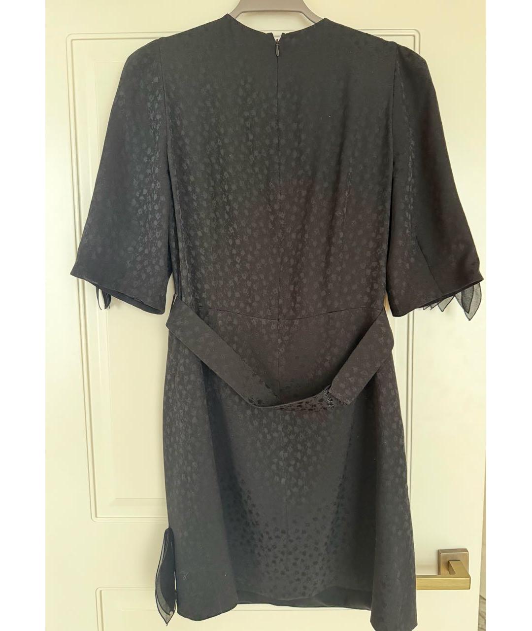 ULYANA SERGEENKO Черное шелковое коктейльное платье, фото 2