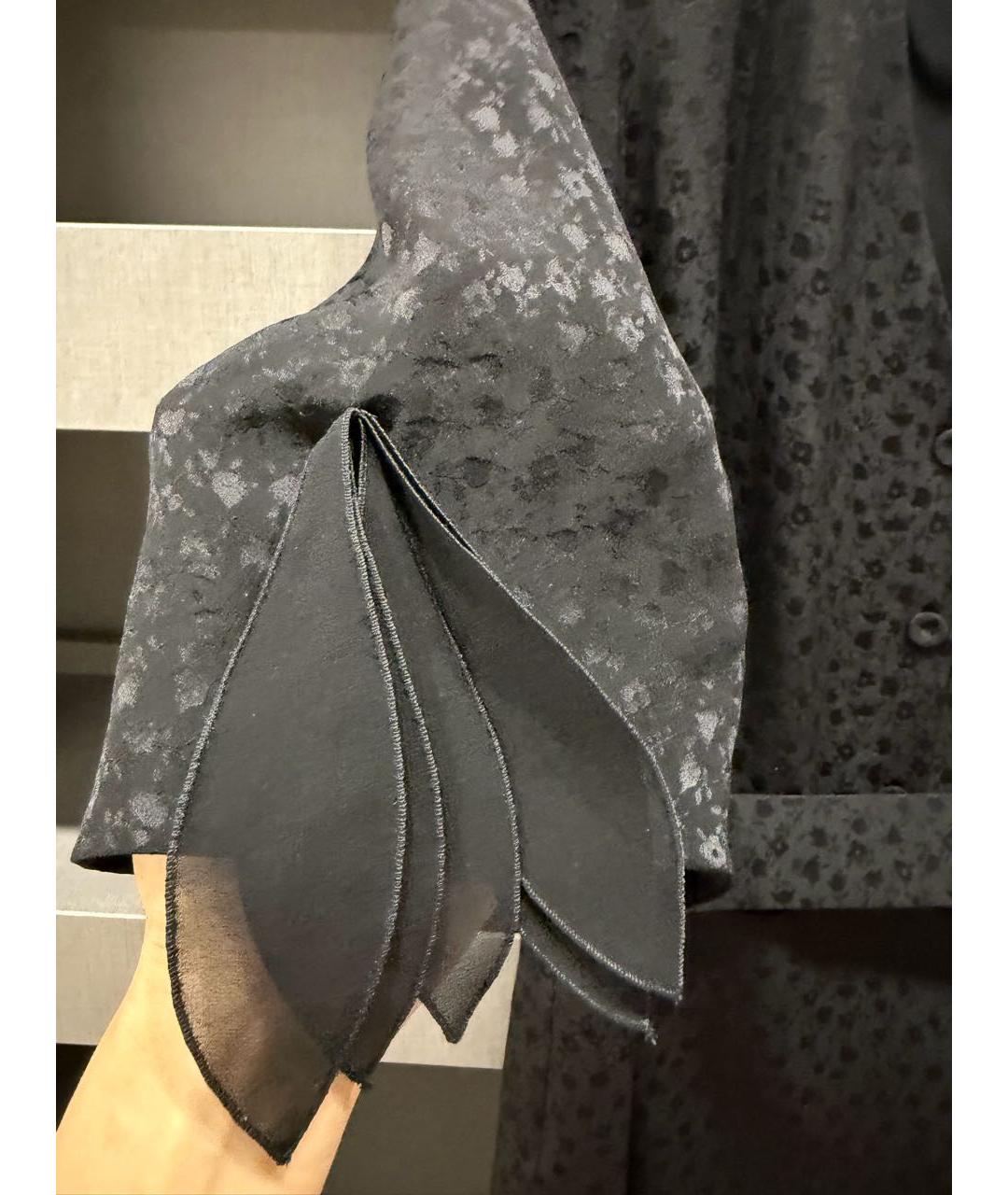 ULYANA SERGEENKO Черное шелковое коктейльное платье, фото 7