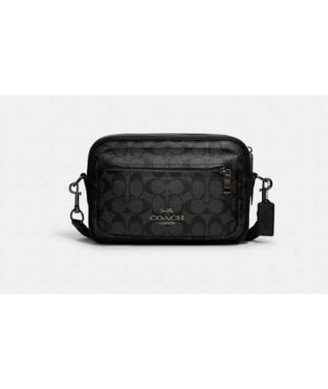 COACH Черная кожаная сумка на плечо, фото 1