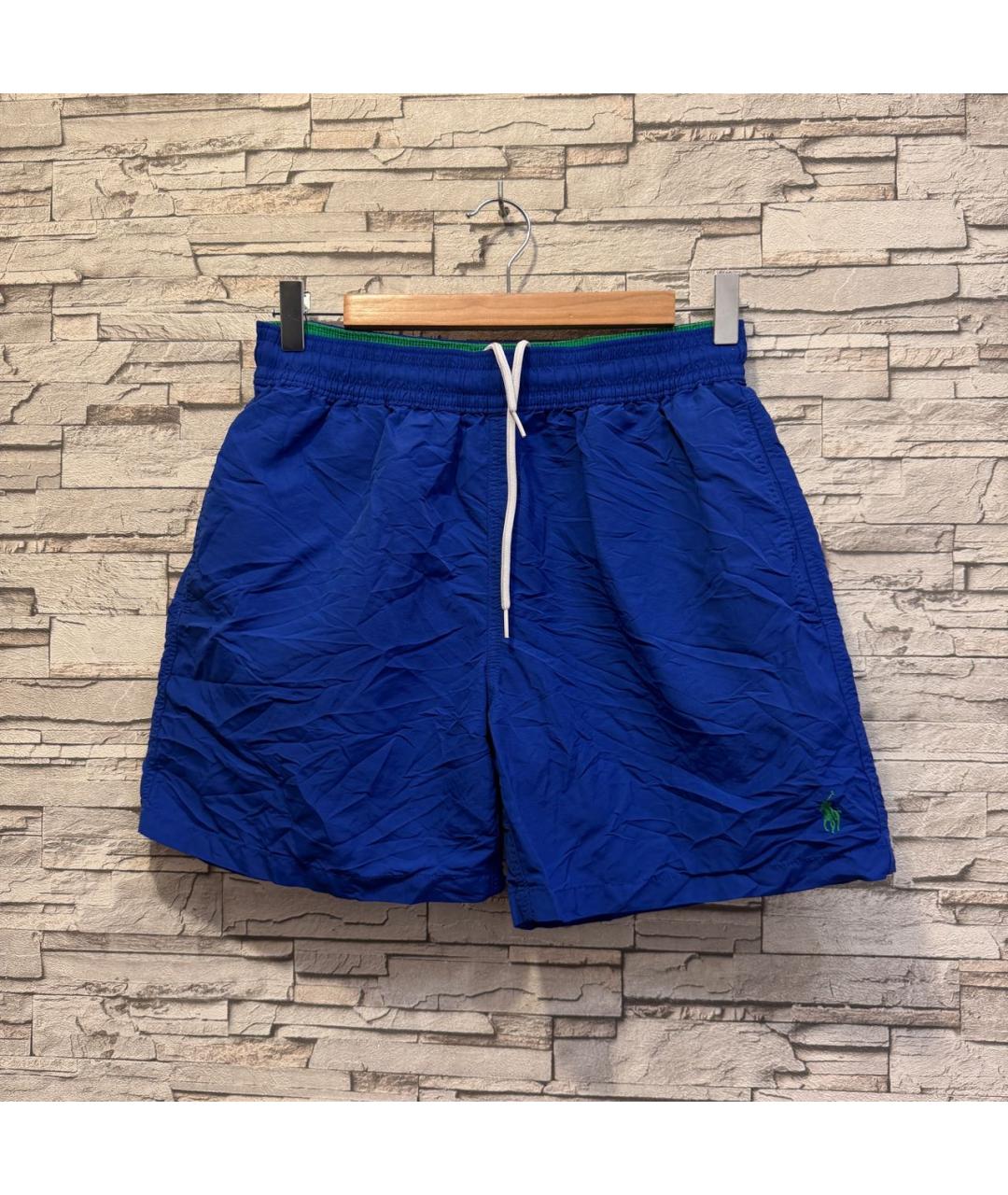 POLO RALPH LAUREN Синие полиэстеровые шорты, фото 8