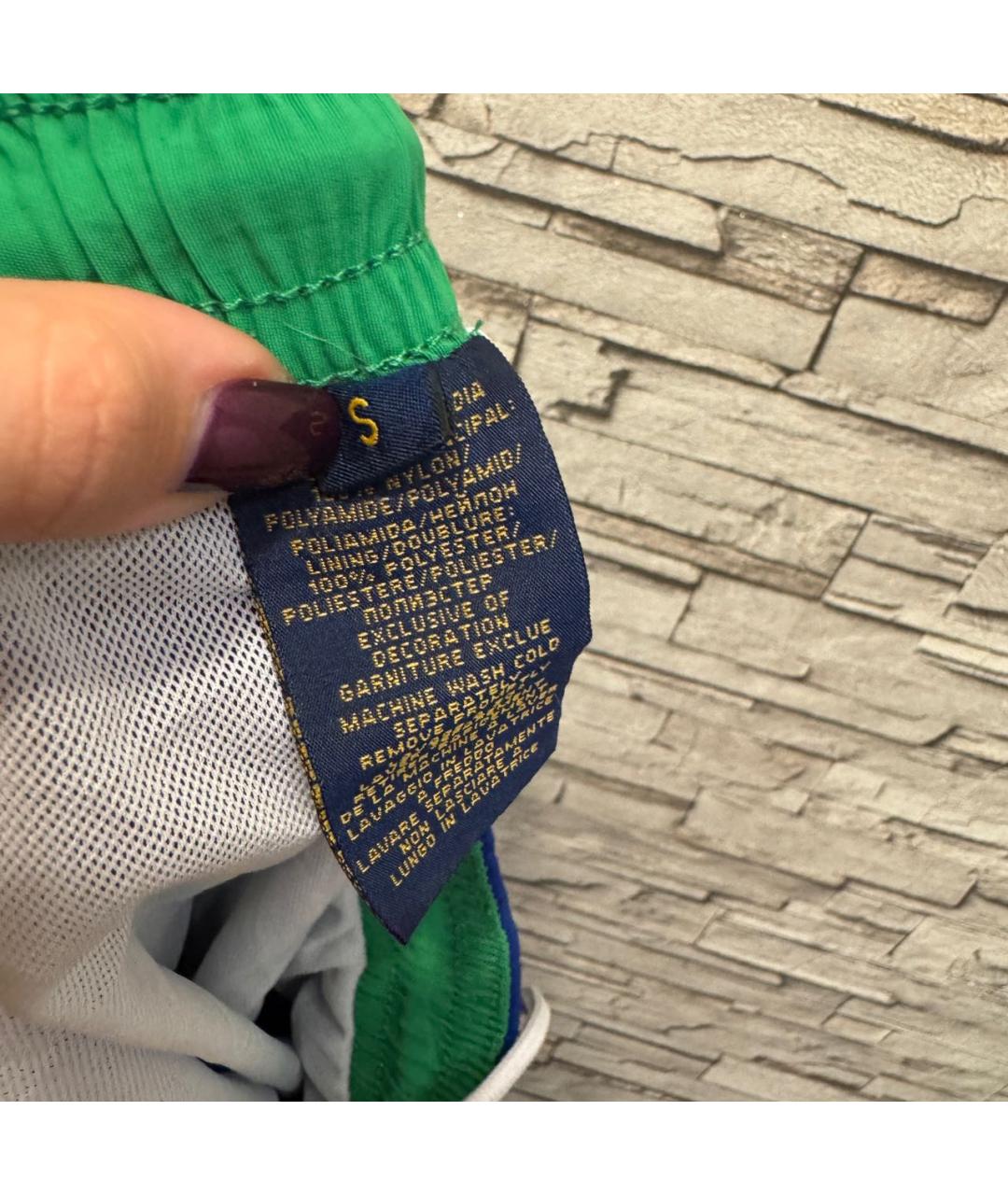 POLO RALPH LAUREN Синие полиэстеровые шорты, фото 6