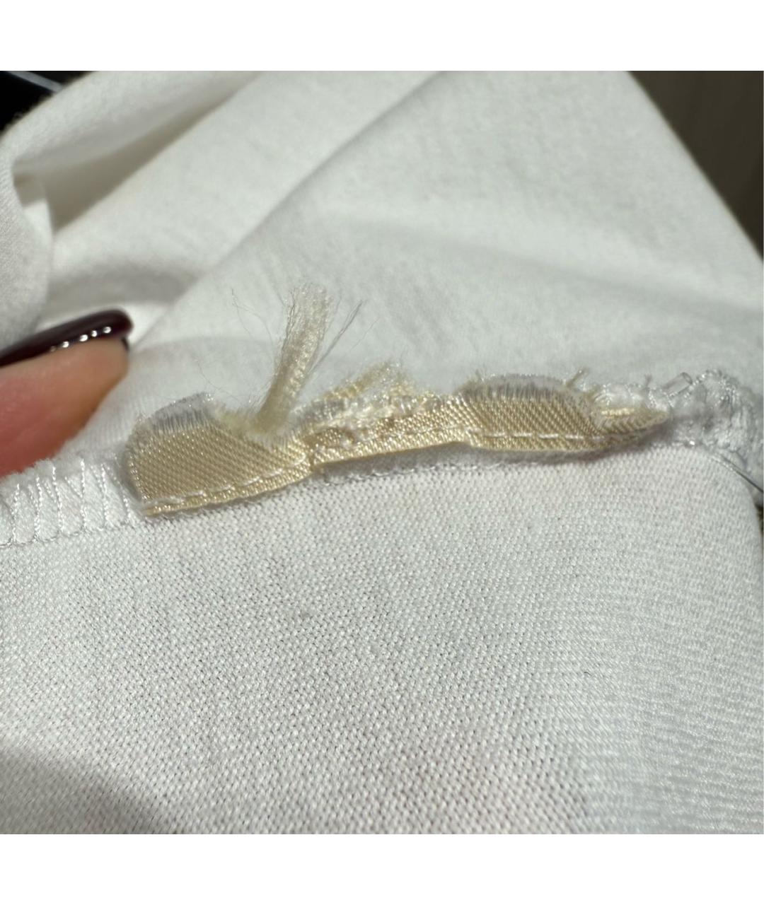 HERMES Белая хлопковая футболка, фото 7