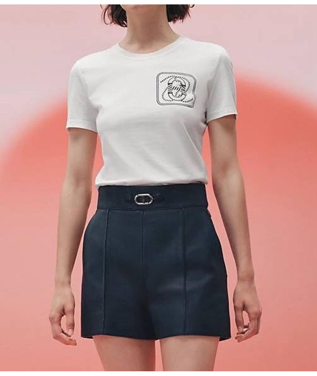 HERMES Белая хлопковая футболка, фото 4