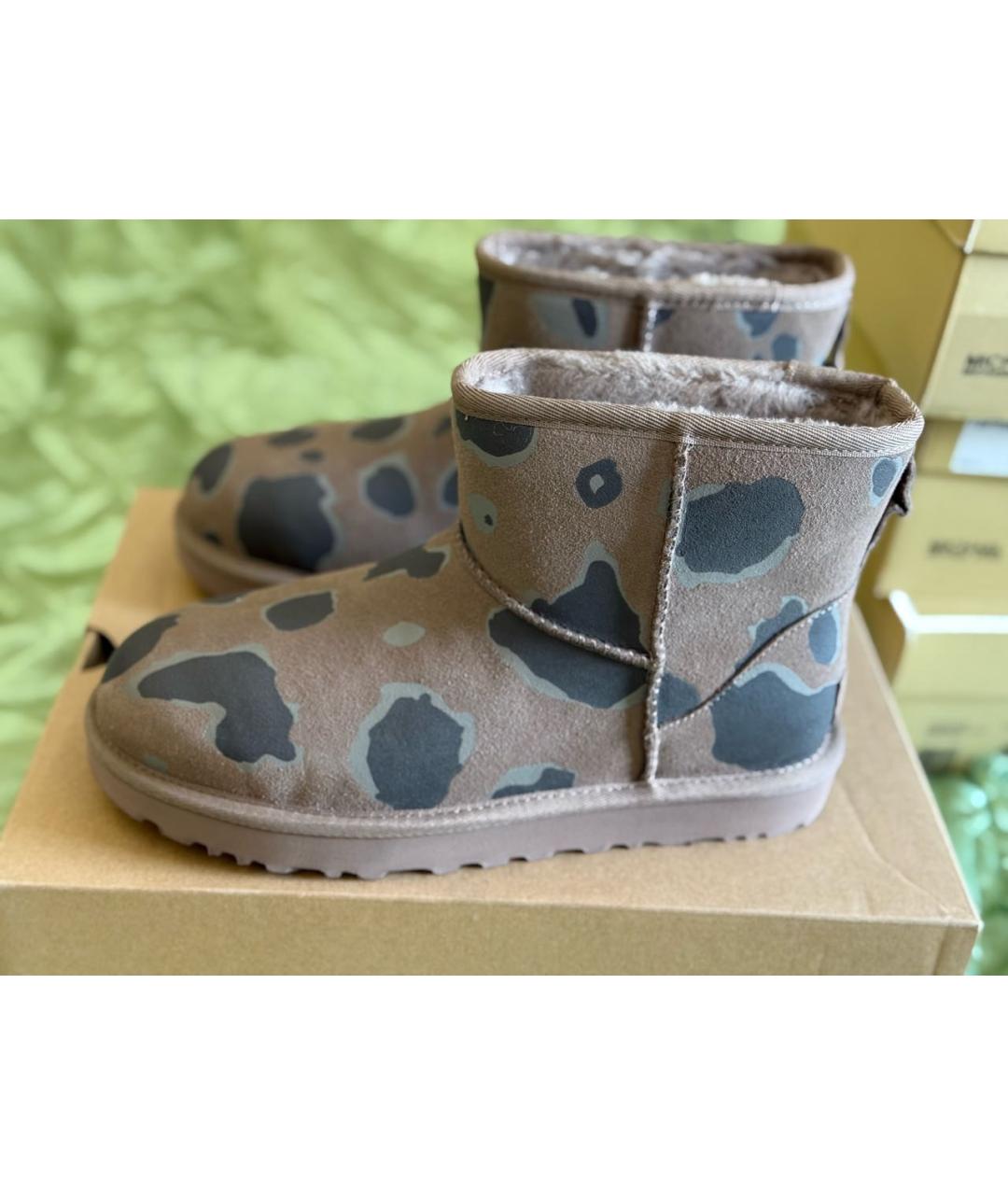 UGG AUSTRALIA Коричневые замшевые полусапоги, фото 6