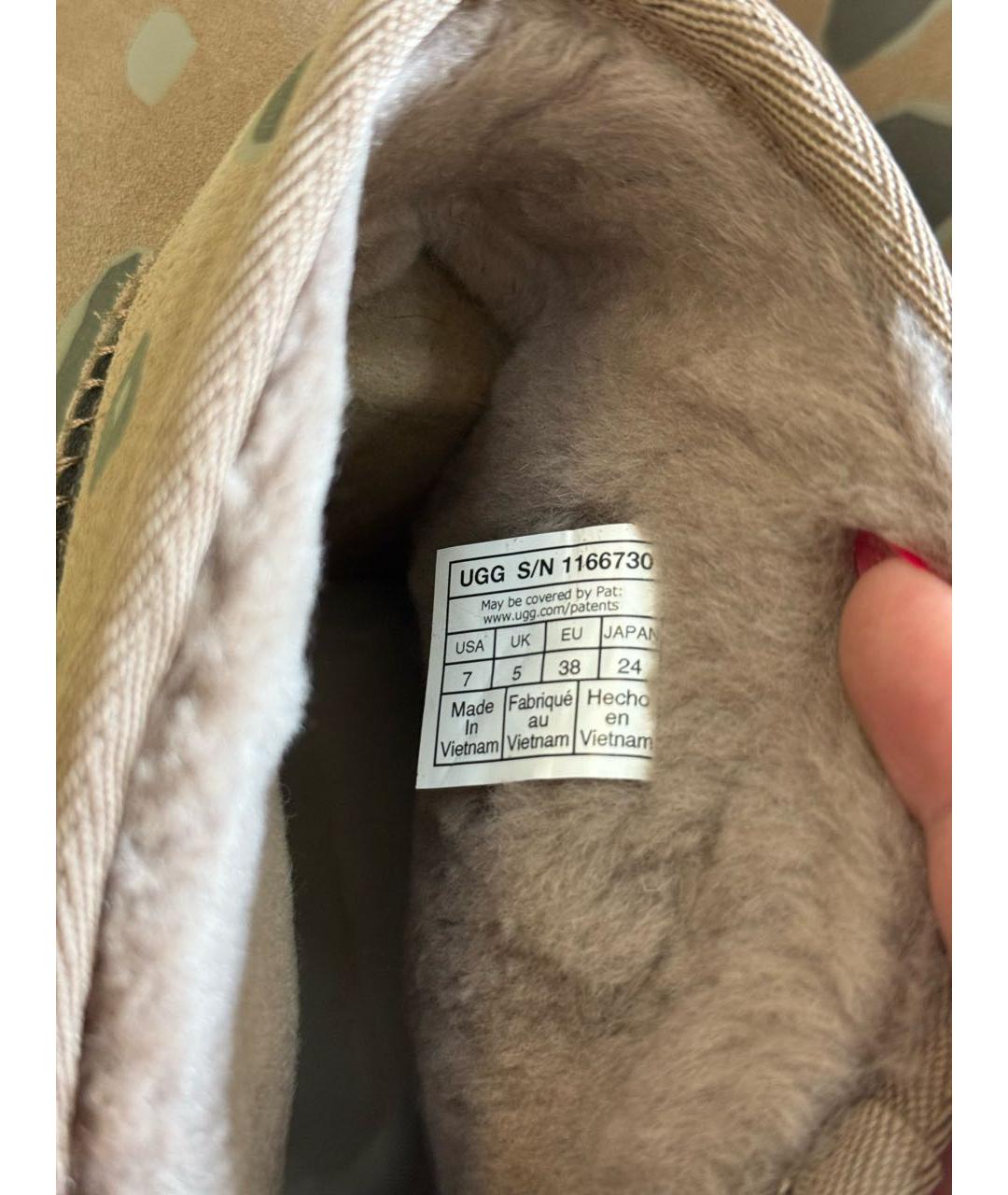 UGG AUSTRALIA Коричневые замшевые полусапоги, фото 5