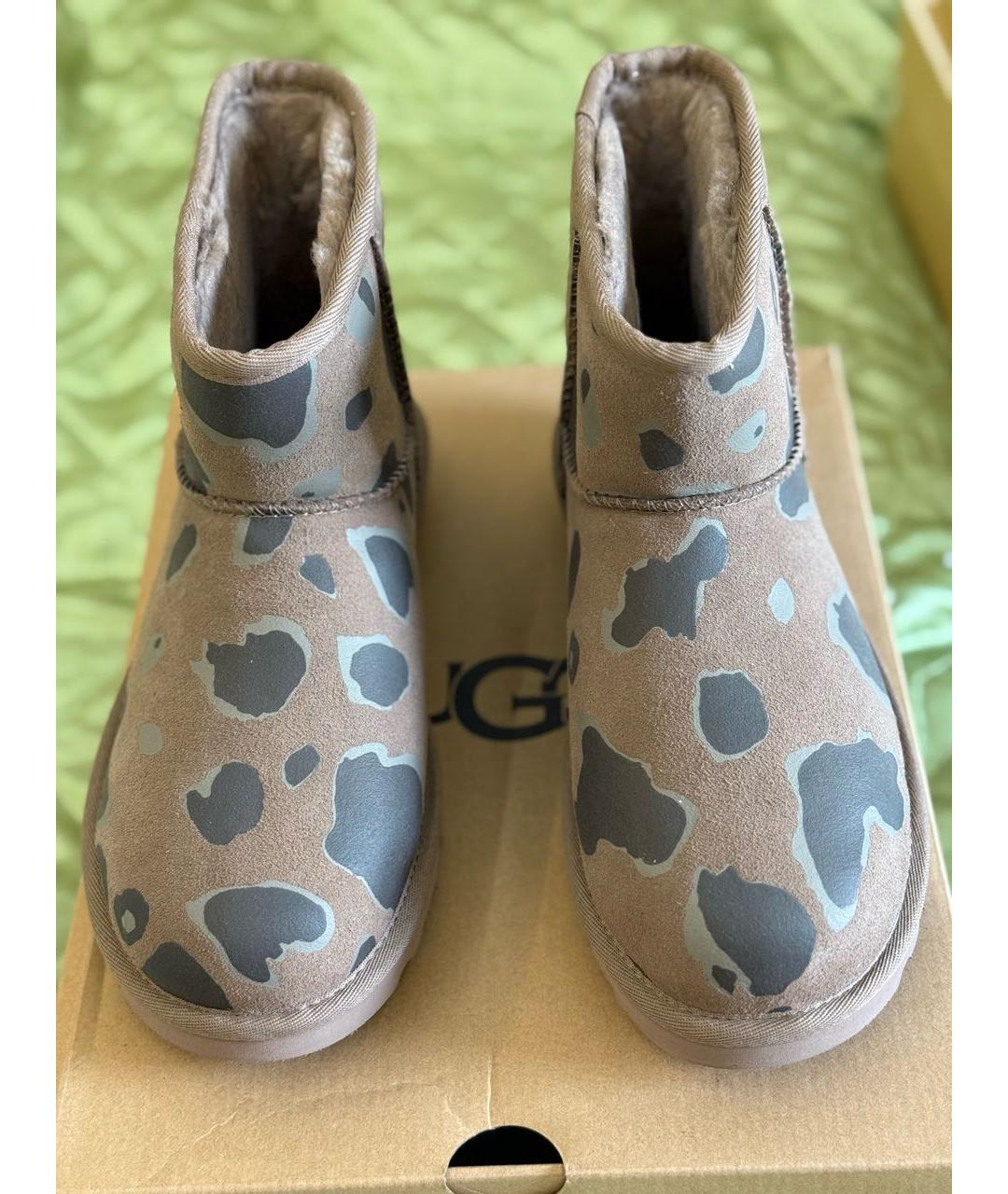 UGG AUSTRALIA Коричневые замшевые полусапоги, фото 2